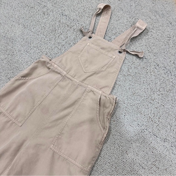 Anthropologie ivory wide-leg overalls size XS - Picture 5 of 10